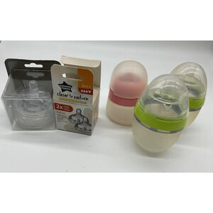 Comotomo Nanobebe Tommee Tippee Baby Bottles Nipples Lot Silicone 6m+ Fast Flow